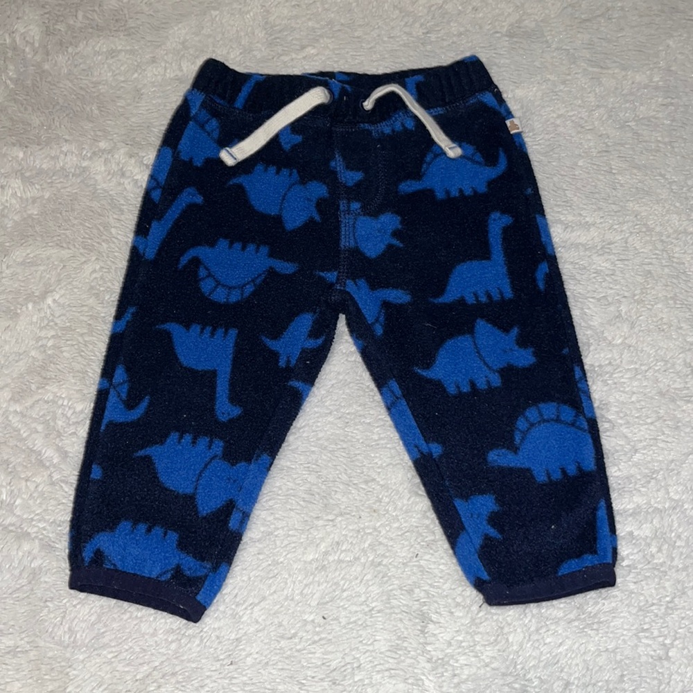 Baby GAP blue Dinosaur print fleece joggers pants baby boy clothing 6-12 months